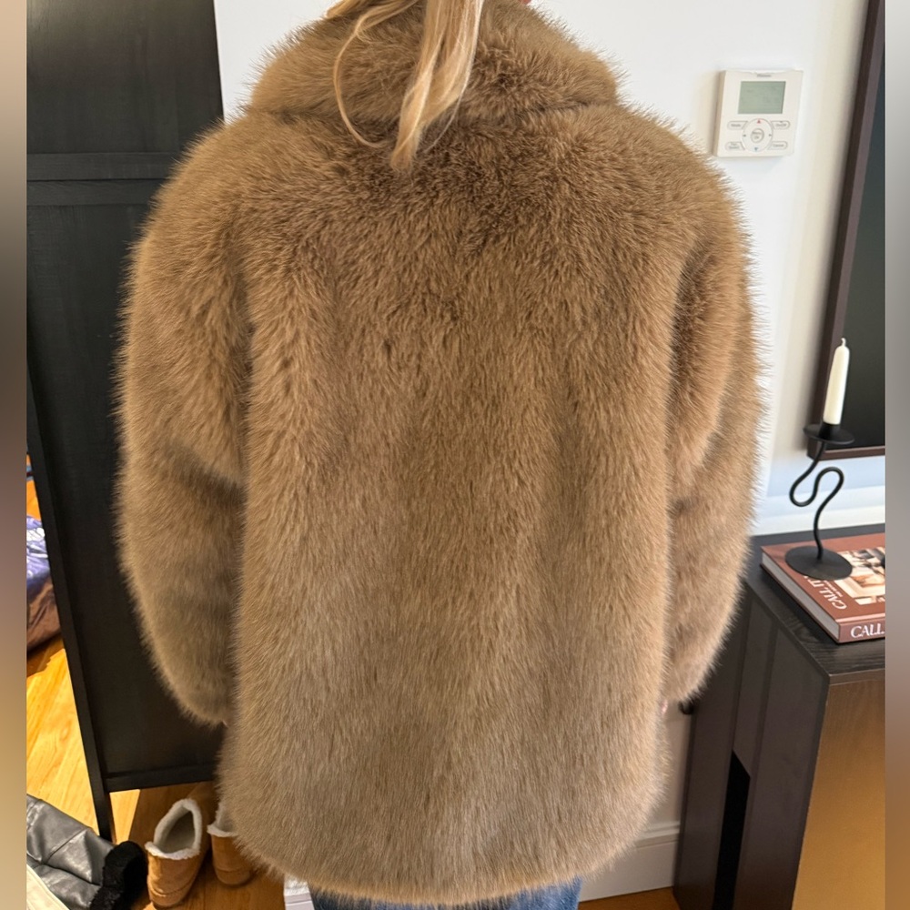 Z Supply Women's Faux Fur Jacket in Camel Brown - Picture 2 of 3